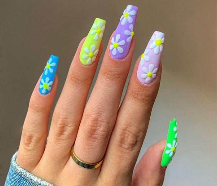 Pastel Long Floral Design 