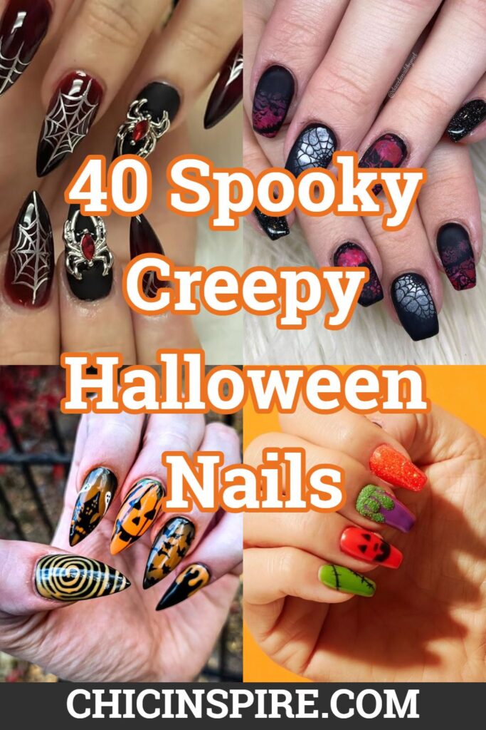 40 Spooky Creepy Halloween Nails