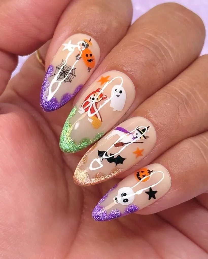 40 Spooky Creepy Halloween Nails Acrylic Design Manicure 3 40 Spooky Creepy Halloween Nails Acrylic Design Manicure
