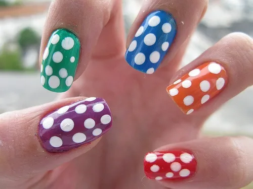 40 Best Cute Polka Dot Nail Designs to Try 33 40 Best Cute Polka Dot Nails Designs Ideas to Try out - Polka dots will never go out of style white polka dot with colorful base polish 40 Best Cute Polka Dot Nail Designs to Try