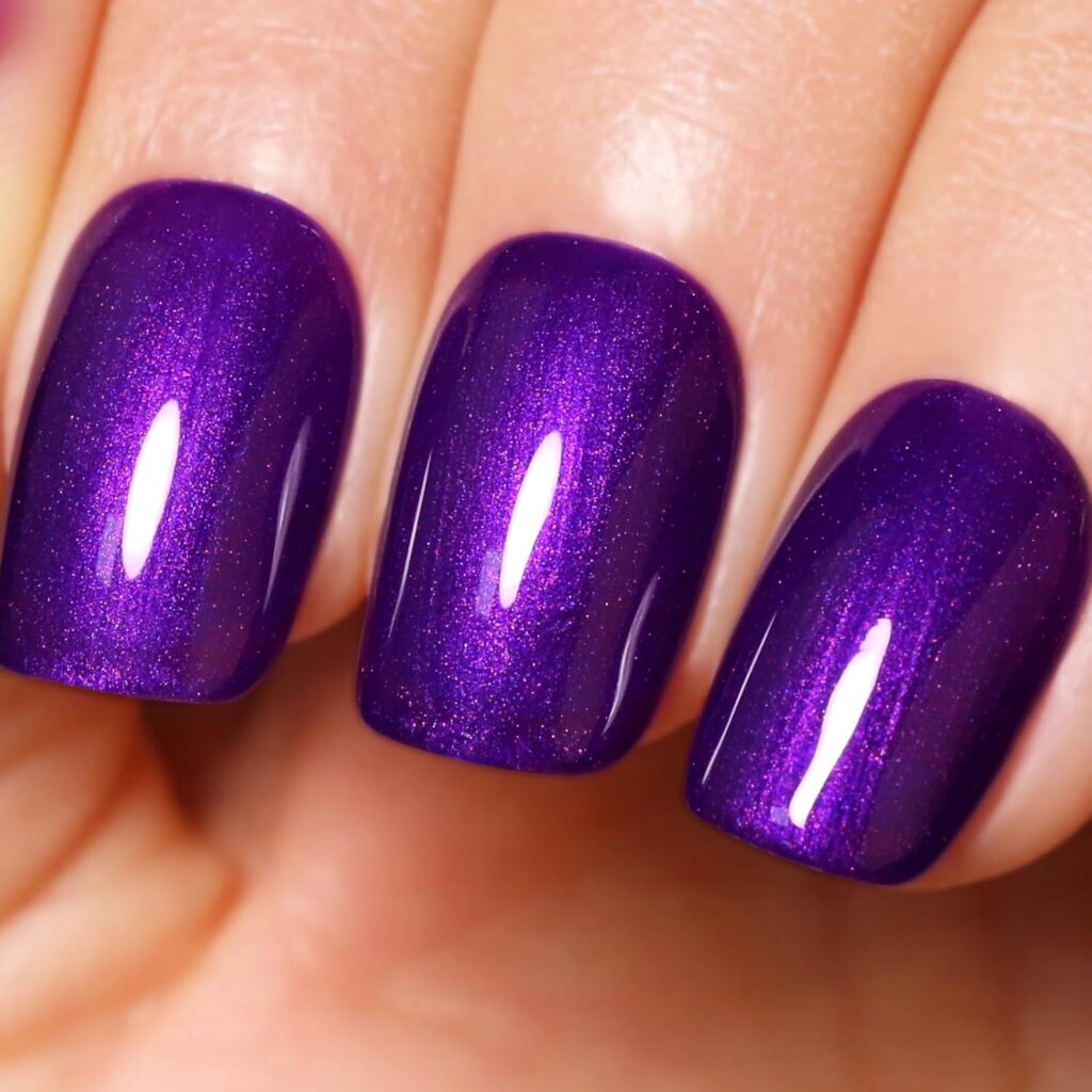 Deep Purple Glitter Gel Polish Soak off LED UV Sparkle Shimmer Gels Glitter Nail Purple Nails For Fall