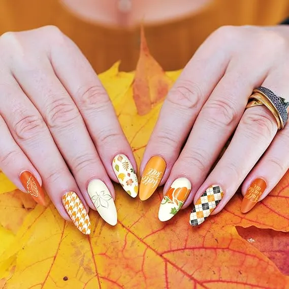 Fall Thanksgiving Theme Nail Art Stamping Plate Kit