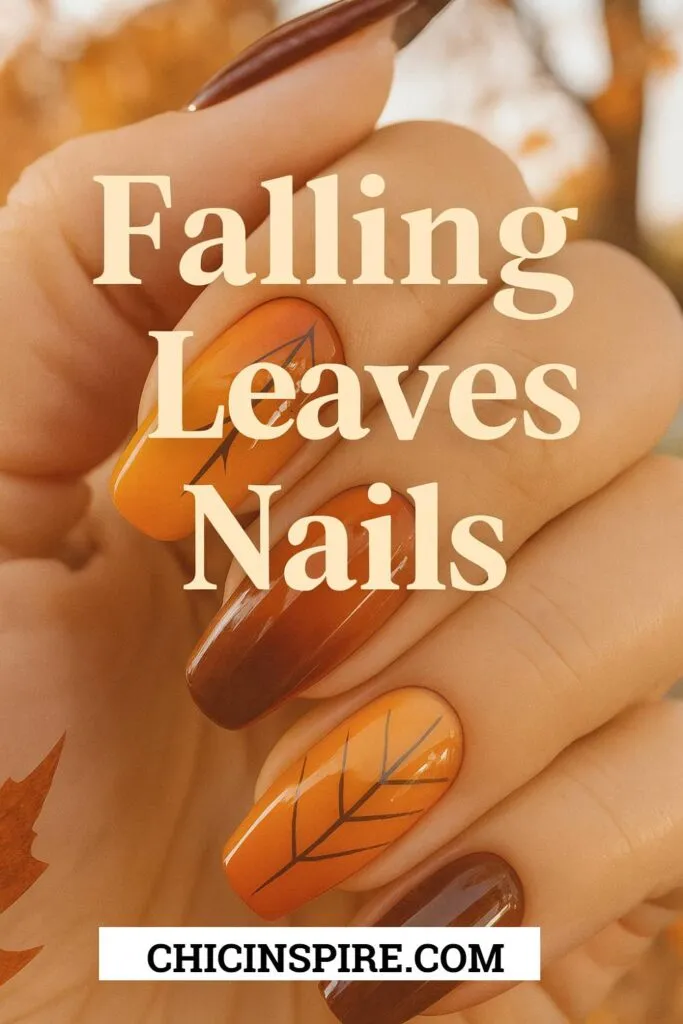 Falling Leaves Nails Stunning Fall Nail Art Designs to Try