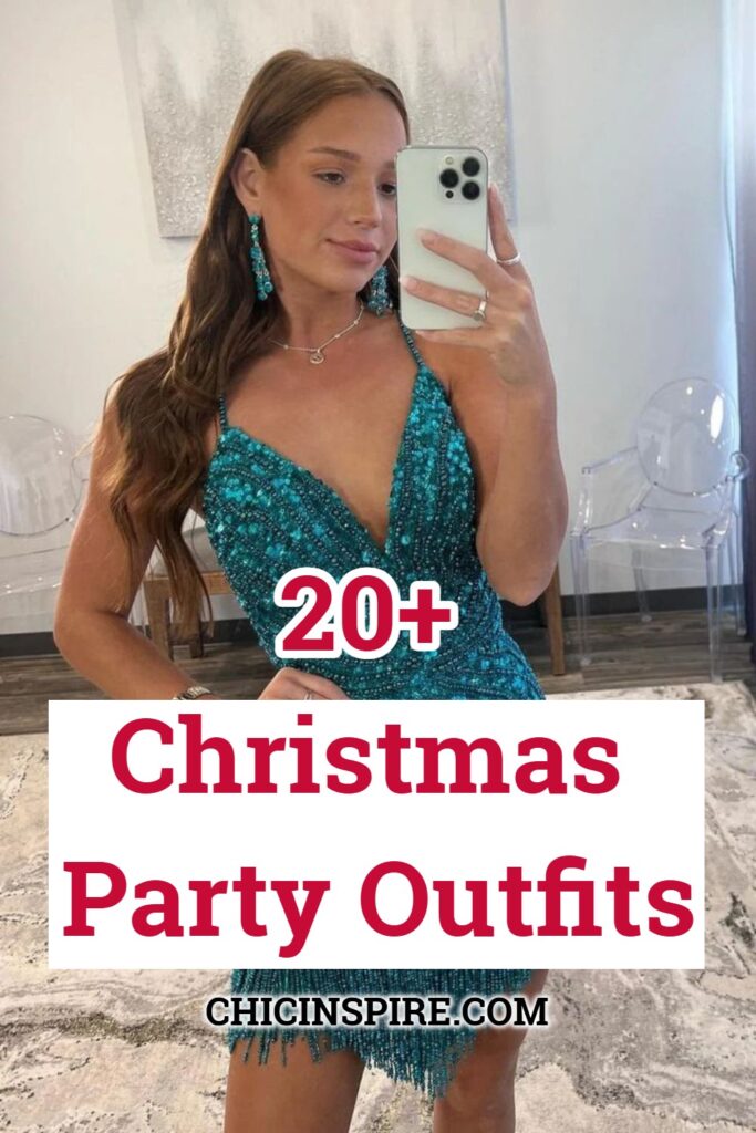 20 Christmas Party Outfits pin image 20+ Christmas Party Outfits