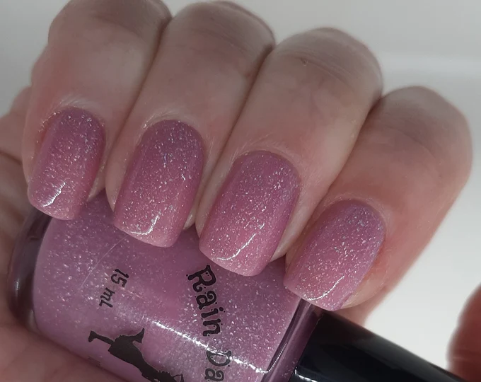 Baby Pink Jelly Holographic Polish