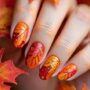 Fall Leaves Stick on Fingernails Thanksgiving Short a 30 Creative Fall Nails Ideas