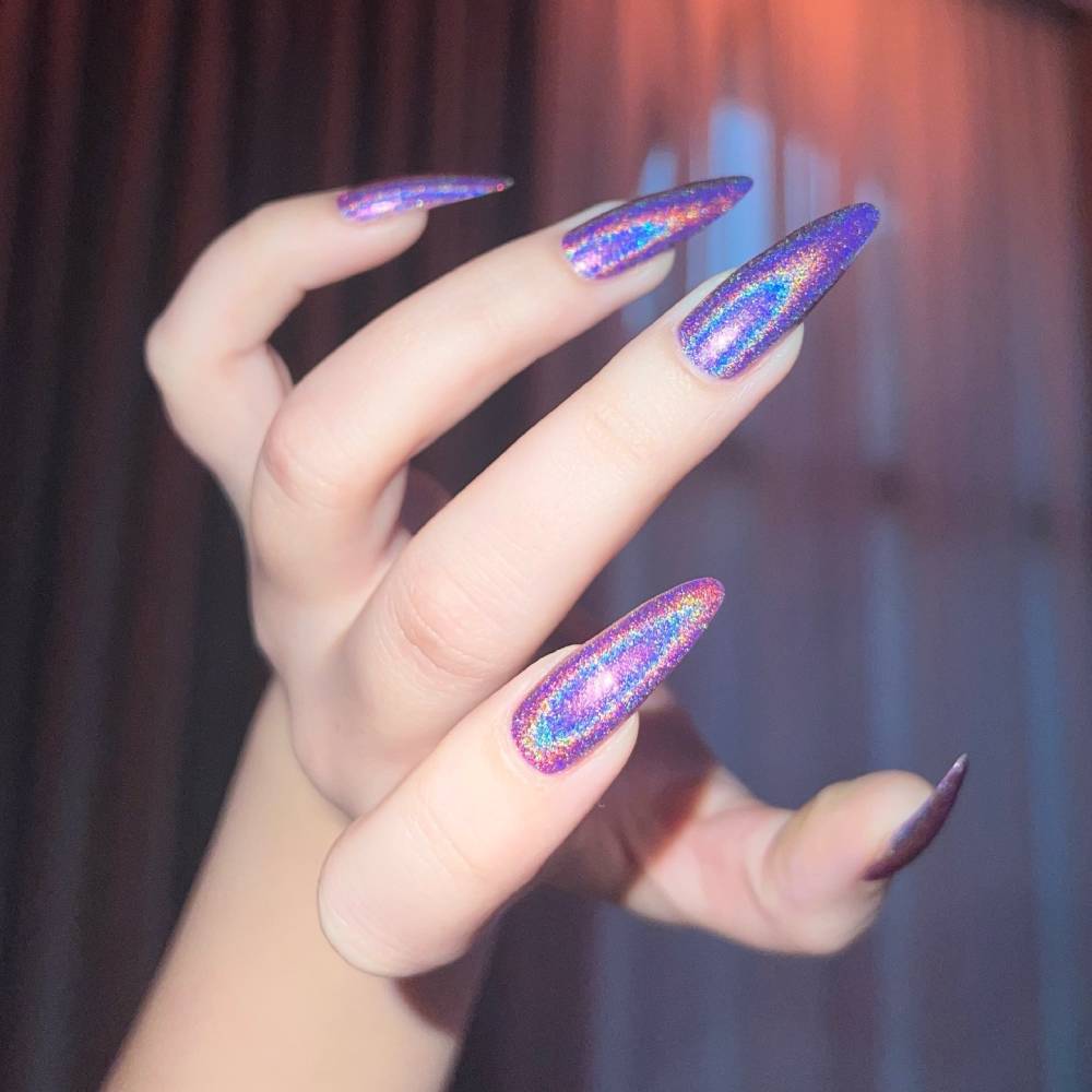 Holographic Purple and Blue