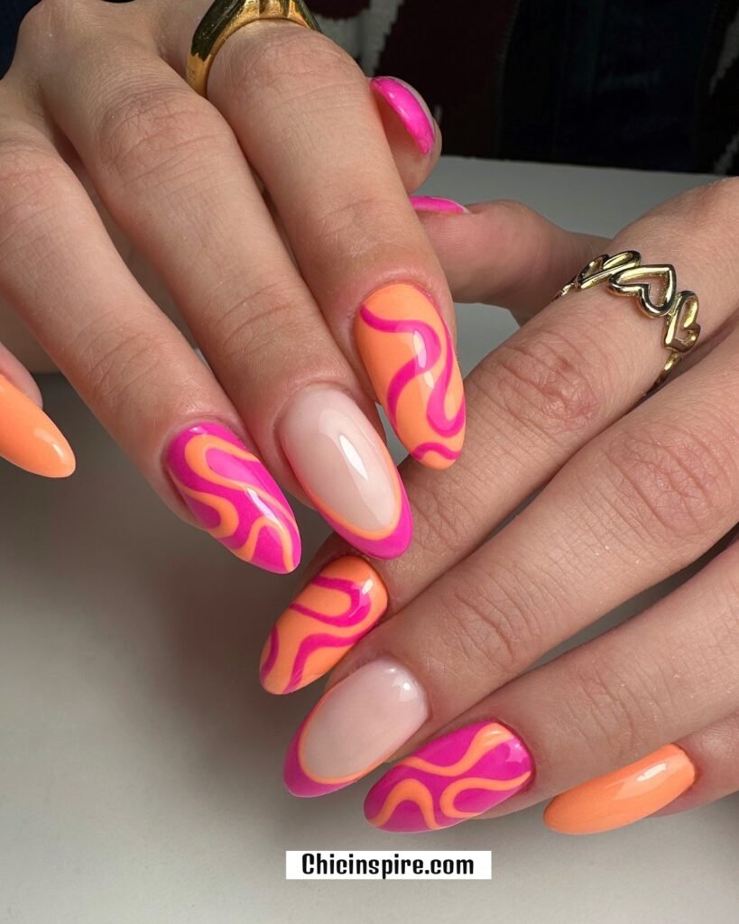 20 Neon Pink Nails Amazing for All Year 14 20 Neon Pink Nails Amazing for All Year 10. Short Neon Pink Swirl Nails