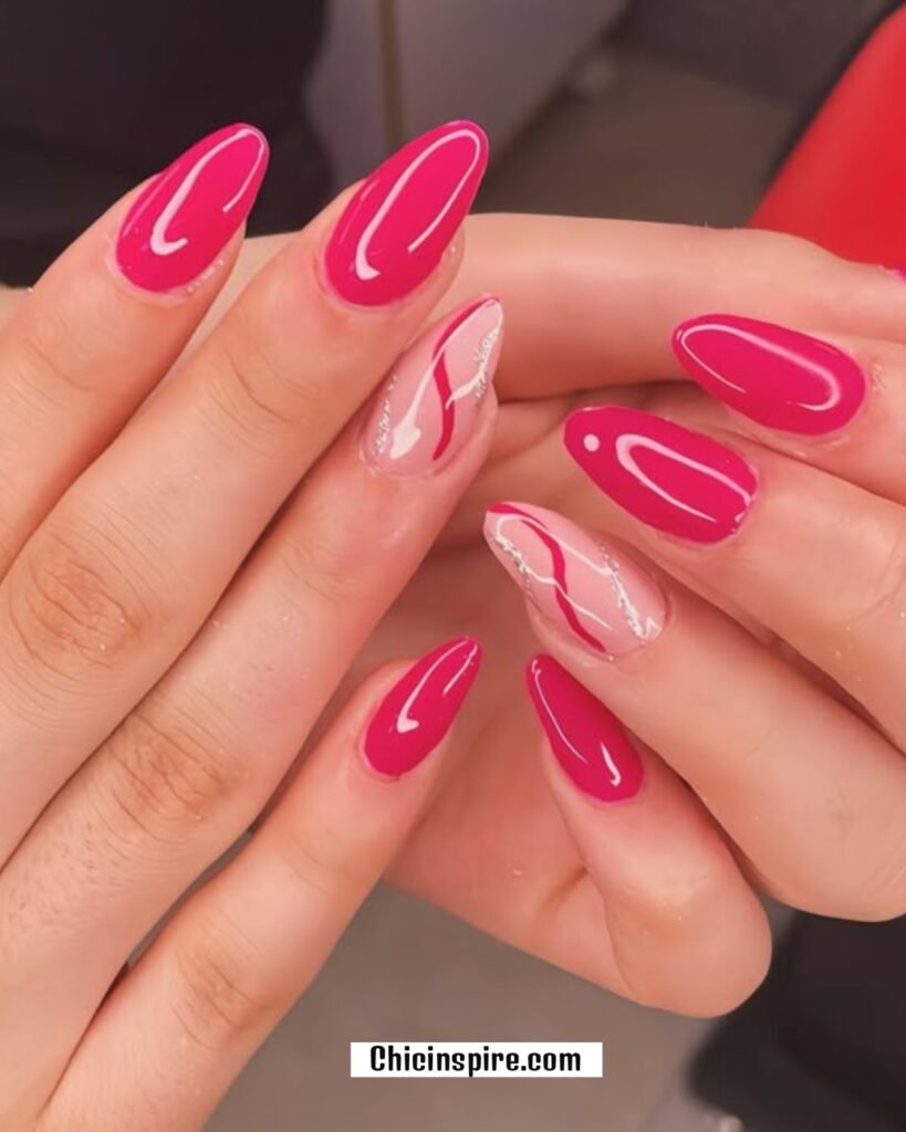 20 Neon Pink Nails Amazing for All Year 21 20 Neon Pink Nails Amazing for All Year 17. Neon Pink Accent Nails