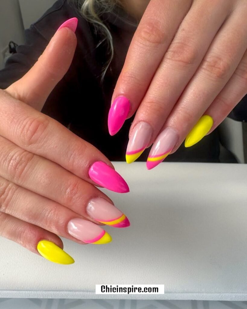 20 Neon Pink Nails Amazing for All Year 10 20 Neon Pink Nails Amazing for All Year 6. Matte Pink and Yellow Neon Nails