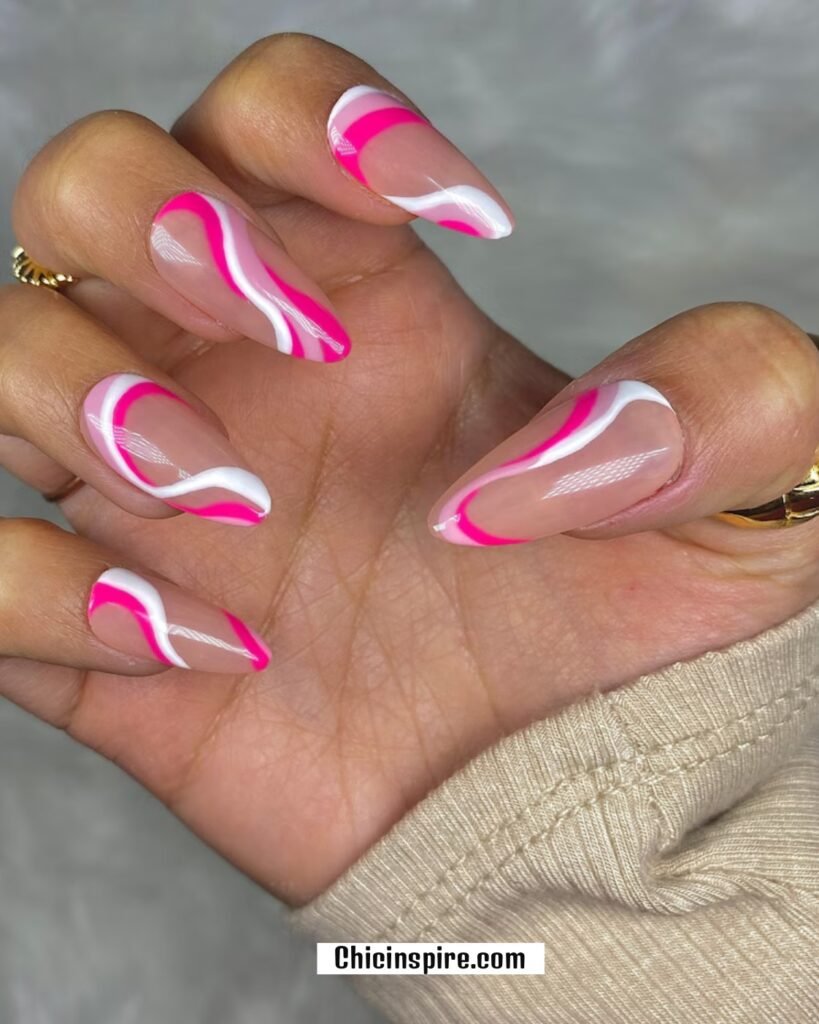 20 Neon Pink Nails Amazing for All Year 11 20 Neon Pink Nails Amazing for All Year 7. Nude Nails With Neon Pink Swirls