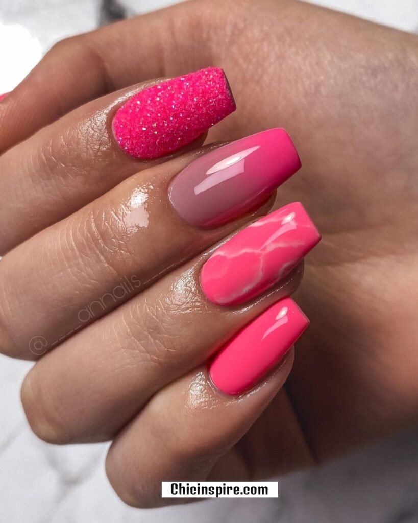 20 Neon Pink Nails Amazing for All Year 12 20 Neon Pink Nails Amazing for All Year 8. Neon Pink Marble Nails