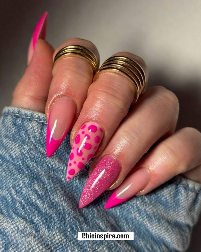 20 Neon Pink Nails Amazing for All Year 8 20 Neon Pink Nails Amazing for All Year Neon pink spring nails 20 Neon Pink Nails Amazing for All Year