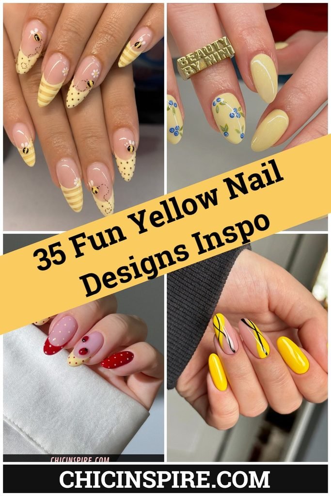35 Yellow Nail Designs That Are Cute, Stylish & Easy to Try