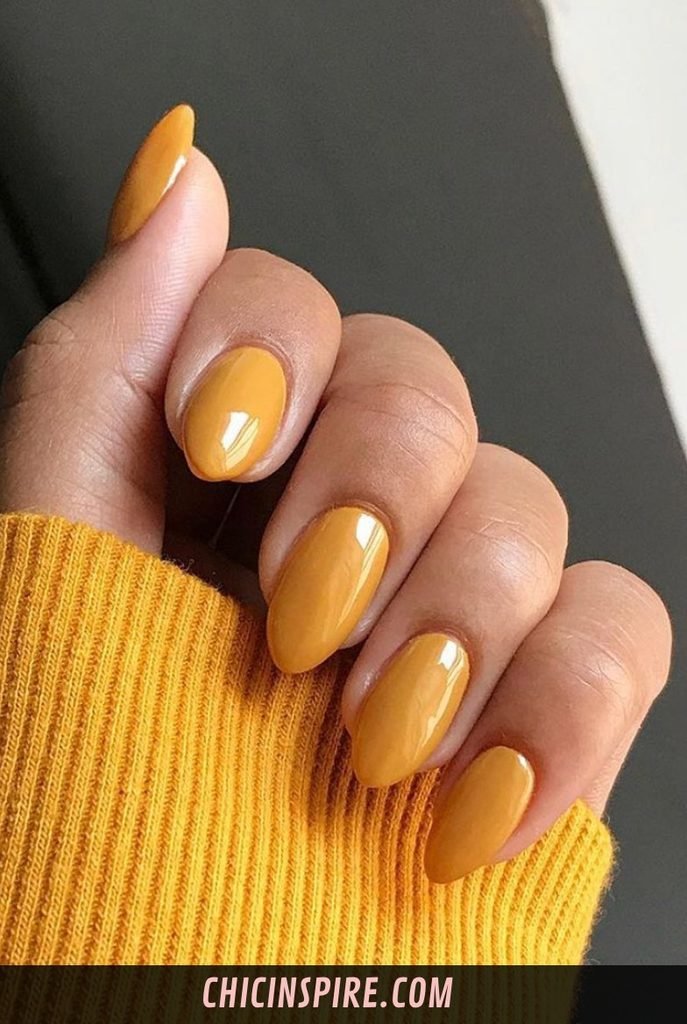 Honey Mustard Yellow Nails