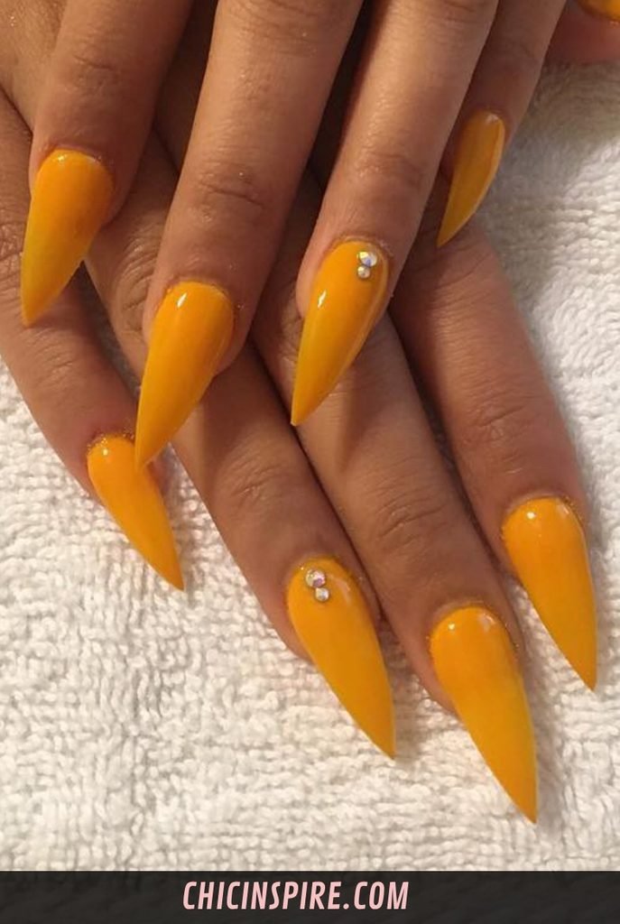 Matte Mustard Yellow Nails