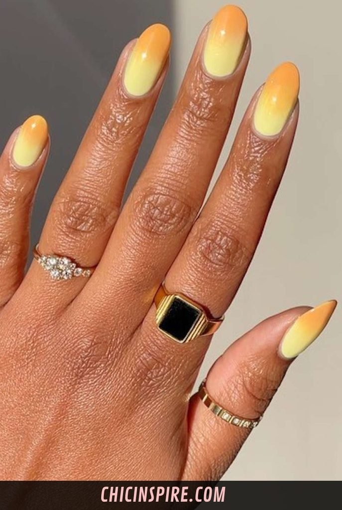 Yellow Ombre Nails