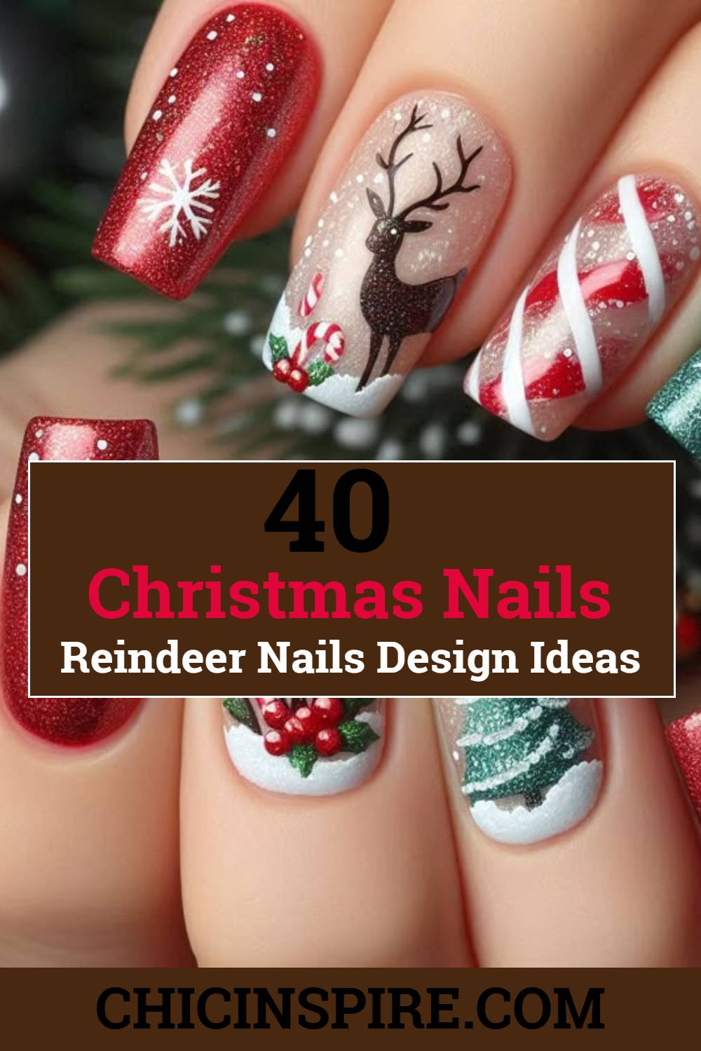Best Reindeer Nails Design Ideas