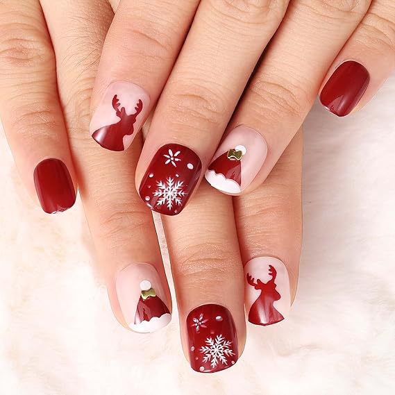 30 Top Red Christmas Nails for a Festive & Festive Manicure 5 30 Top Red Christmas Nails for a Festive & Festive Manicure. Red is the most recognizable color during the Christmas season. Red Christmas Festive nails as 30 Top Red Christmas Nails for a Festive & Festive Manicure