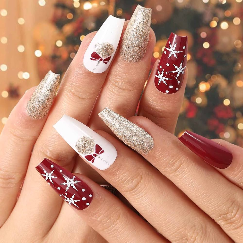 30 Top Red Christmas Nails for a Festive & Festive Manicure 6 30 Top Red Christmas Nails for a Festive & Festive Manicure. Red is the most recognizable color during the Christmas season. Red Christmas Festive nails 30 Top Red Christmas Nails for a Festive & Festive Manicure