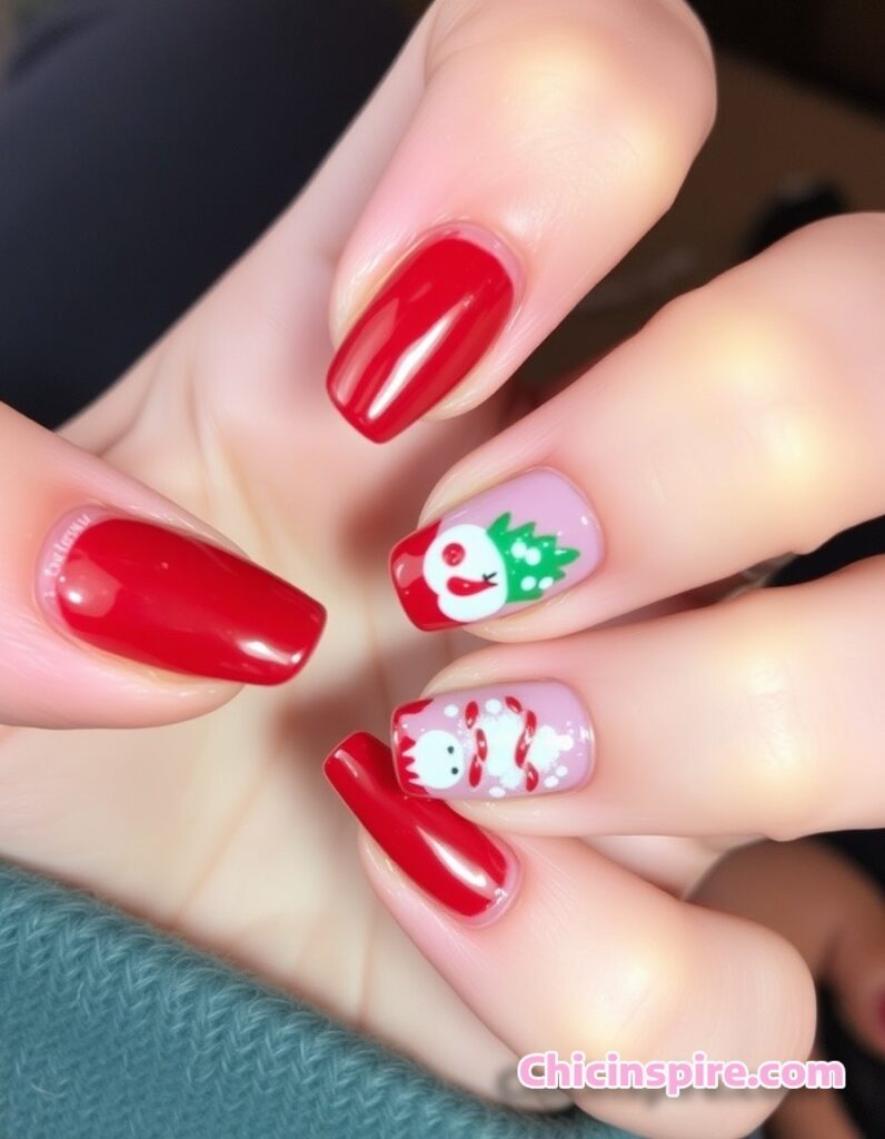 Red Christmas Nails Nail
