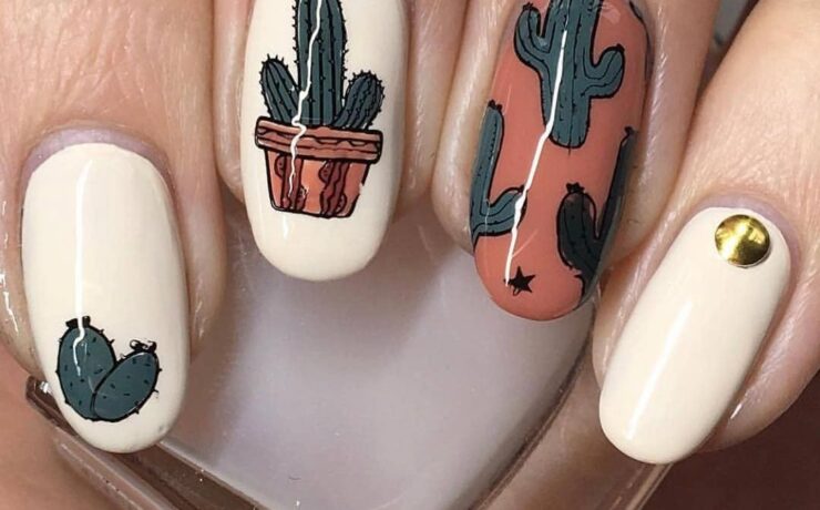 25 Beautiful Cactus Nail Designs