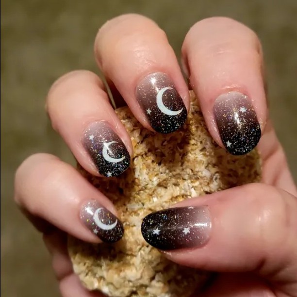Black Ombre with Stars