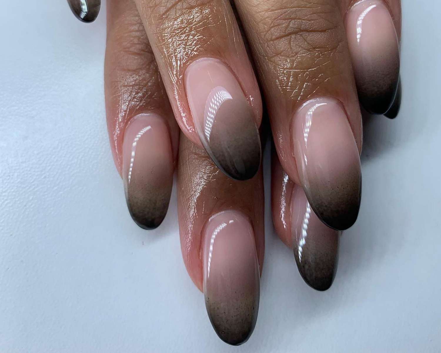 Black to Fade Ombre Nail Designs