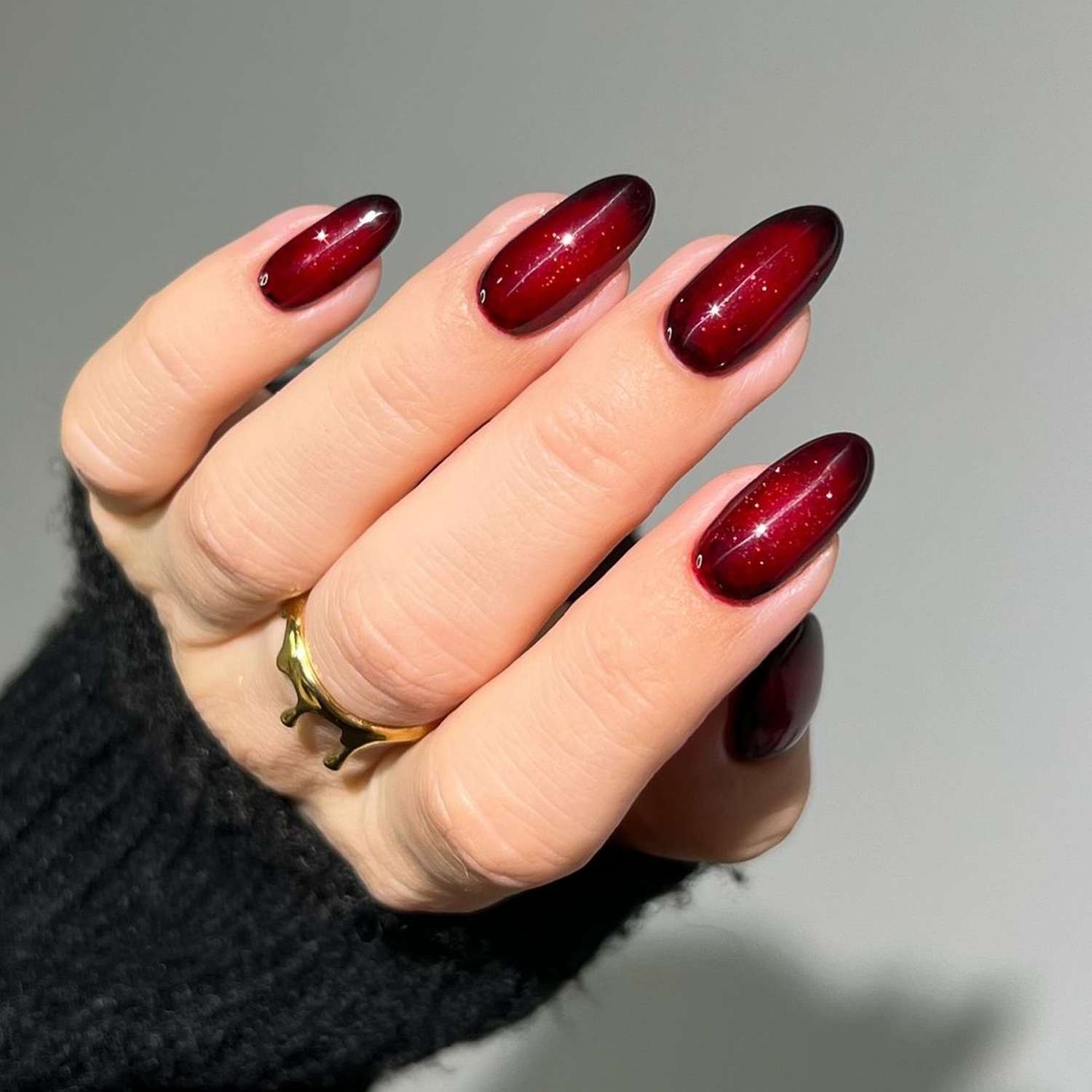 Red And Black Ombre Nail Designs