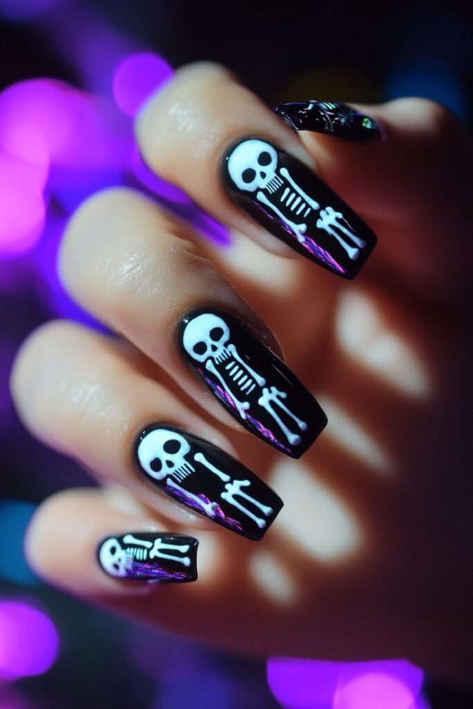 Black Halloween Nails