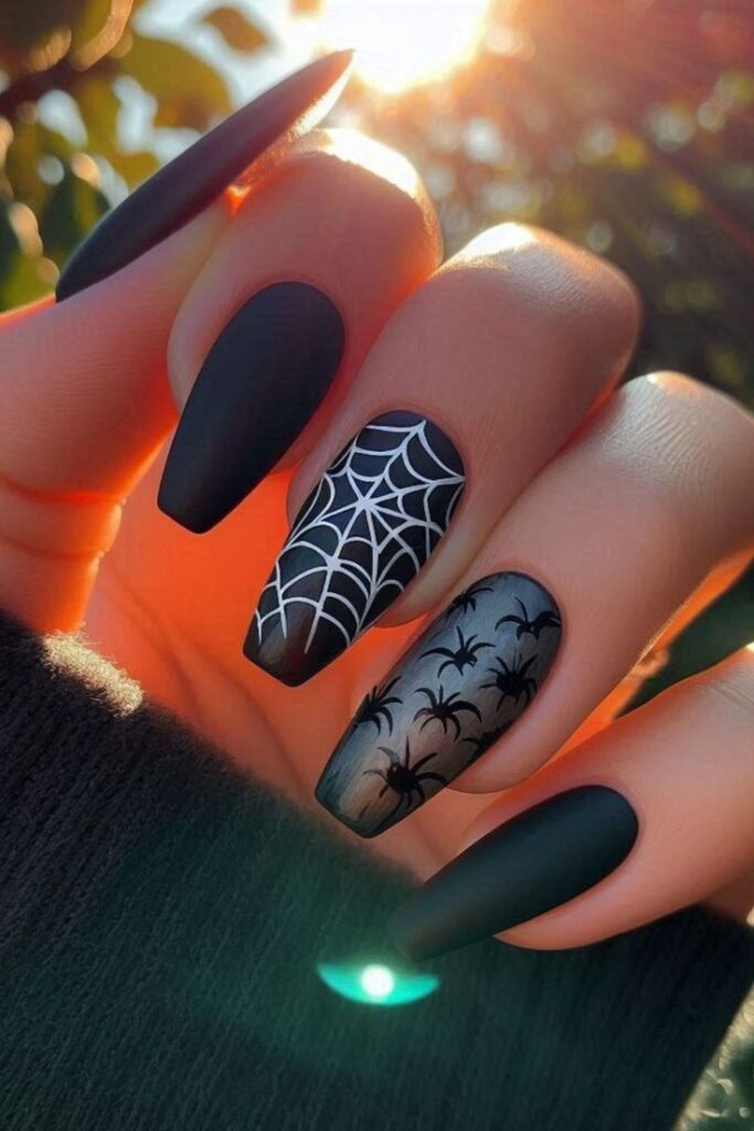 Black Halloween Nails