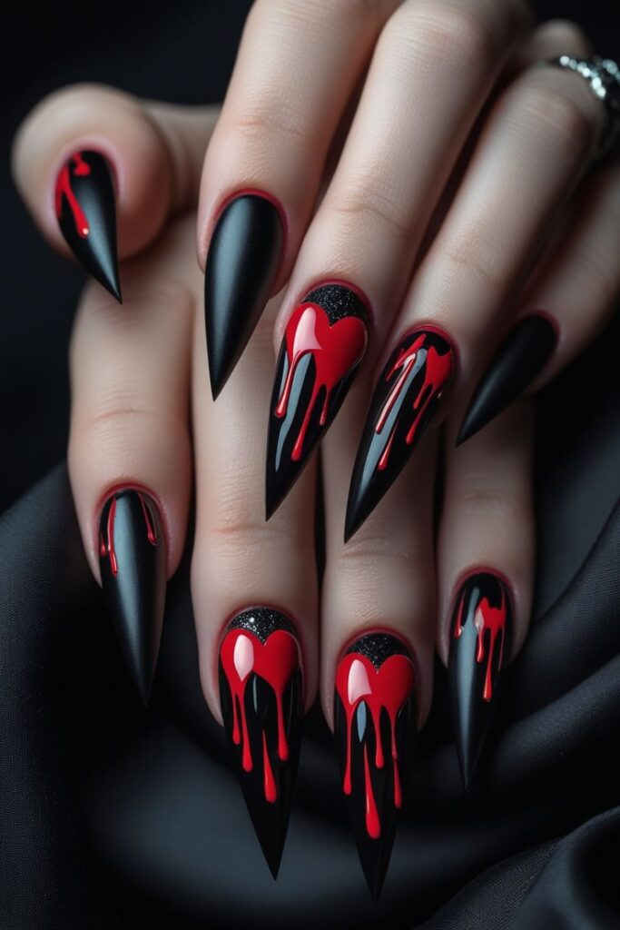 Black Halloween Nails