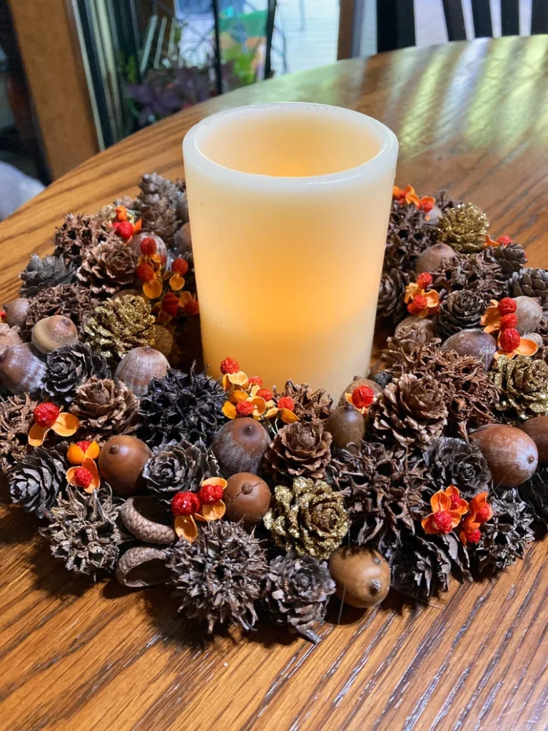 arvest Mix Mini Wreath - Acorn, Pine Cone & Berry Fall Decor
