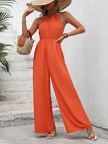 bright color jumpsuit for wine tasting