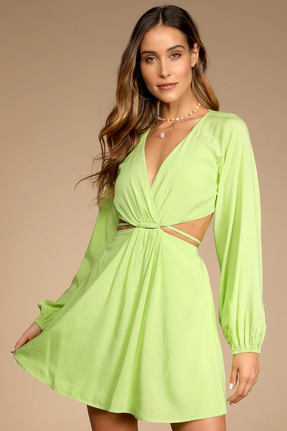 lime green dress