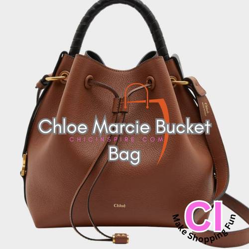 Chloe Marcie Bucket Bag in Grained Leather