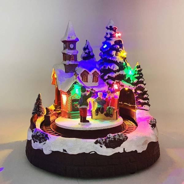 Crafted Polyresin Christmas House Collectable Décor