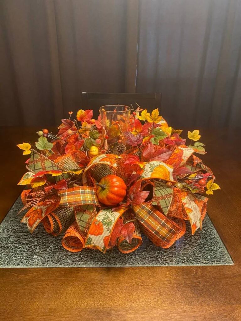 Fall, Autumn, Pumpkin, Thanksgiving Centerpiece Table Decor