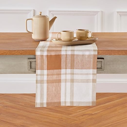 Fall Harvest Plaid Table Runner