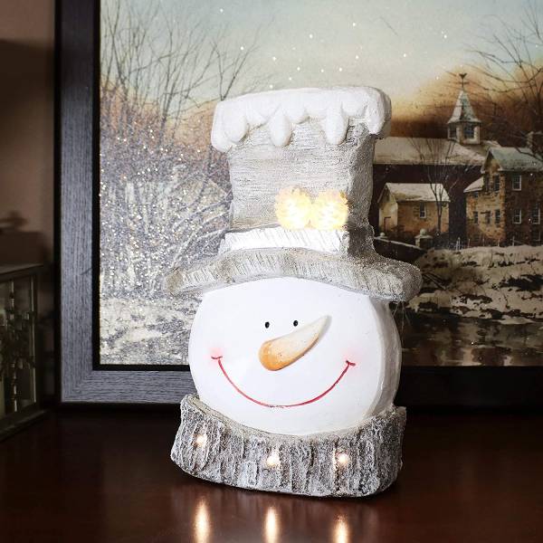 Frosty Friend Snowman Indoor Christmas Decoration with LED Lights