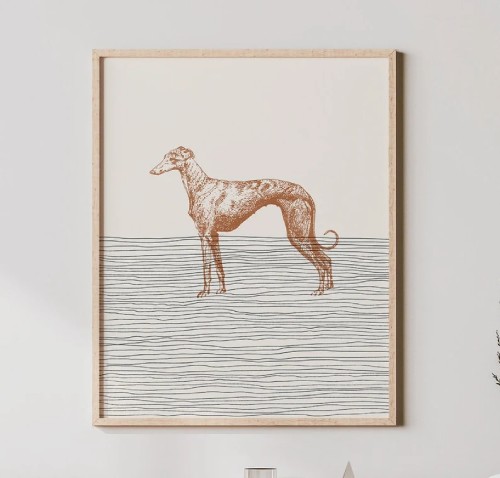 Greyhound Wall Art Decor Minimalist boho wall decor Ideas