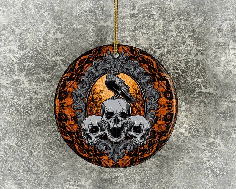 Halloween Tree Porcelain Ornament