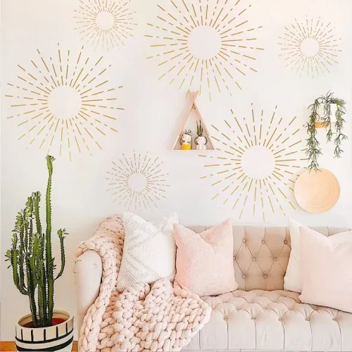 Large Boho Wall Decal Boho Sun Decal 25 Top Wall Decoration with a Bohemian Style