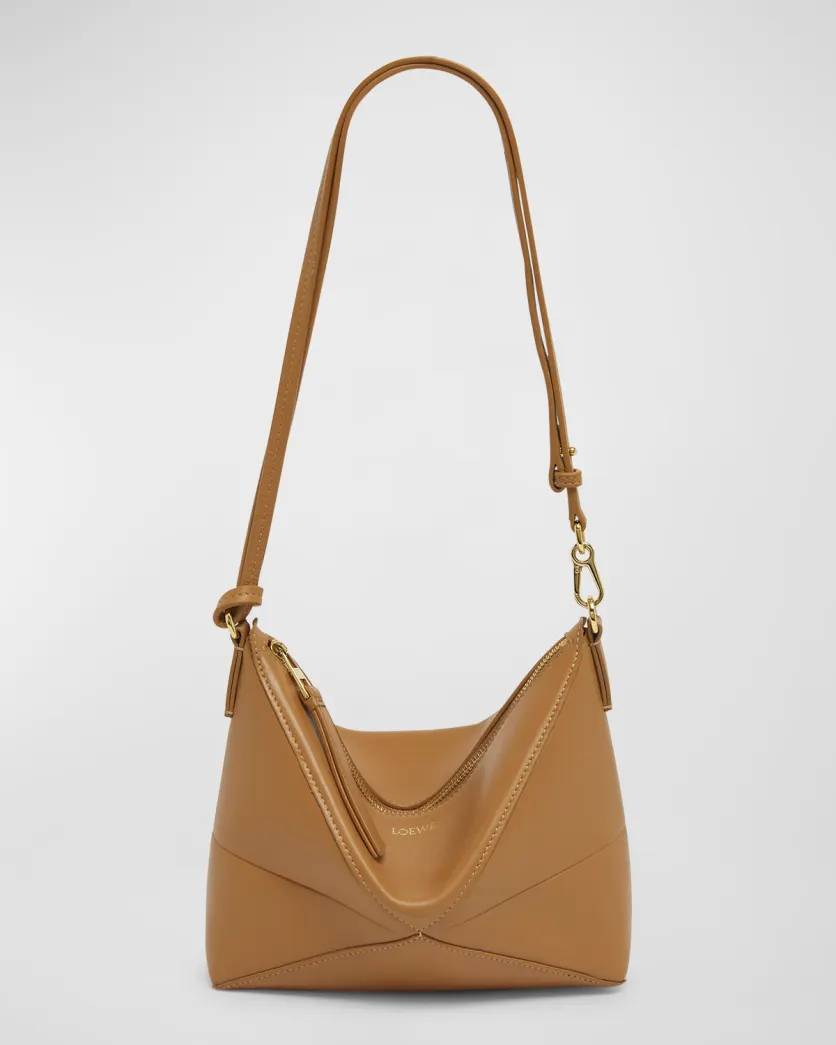 Fold Leather Pouch Shoulder Bag