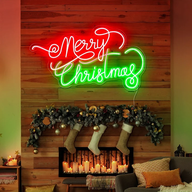 Merry Christmas neon sign Lights Decorations