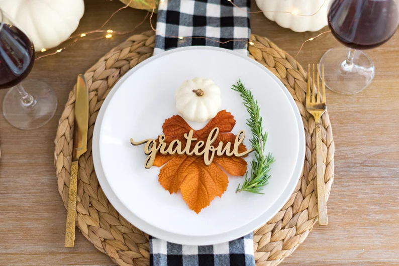 Place Setting Card Thanksgiving Table Decor