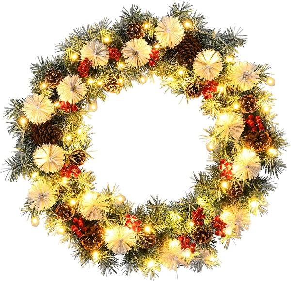 Pre-lit Christmas Wreath