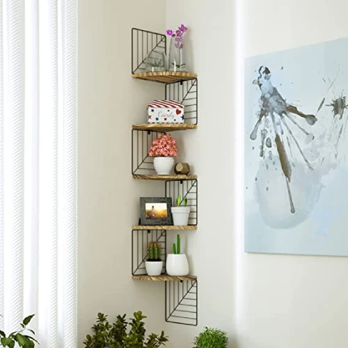 Rustic Wood Floating Shelves Wall DIY Boho Room Decor on a Budget