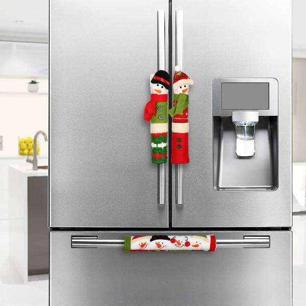 Snowman Kitchen Fridge Handle Cover Christmas Decorations