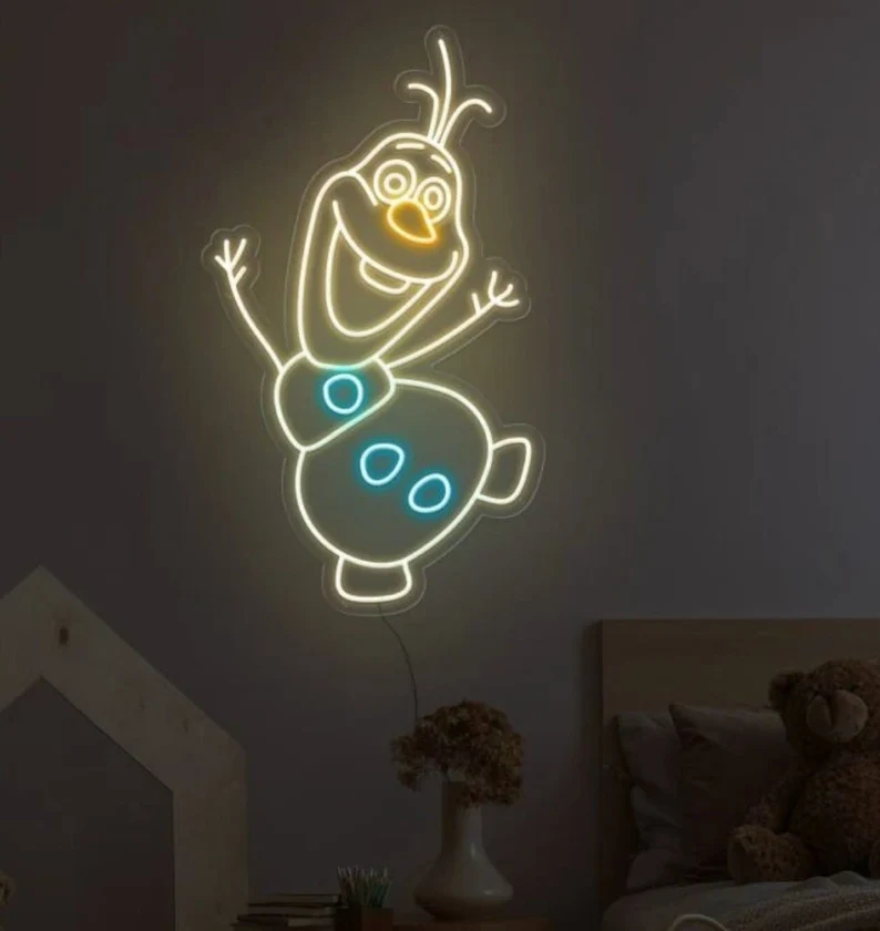 Snowman Neon Signs Christmas Lights Decorations